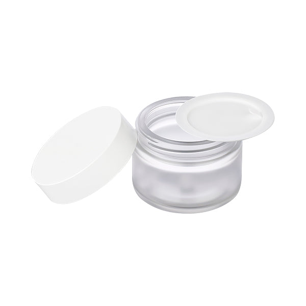 L) クリームジャー(半透明マット・中蓋付) C50g_HB - YOKIプラザ - 化粧品容器