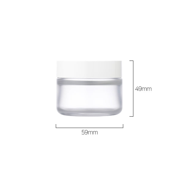 L) クリームジャー(半透明マット・中蓋付) C50g_HB - YOKIプラザ - 化粧品容器
