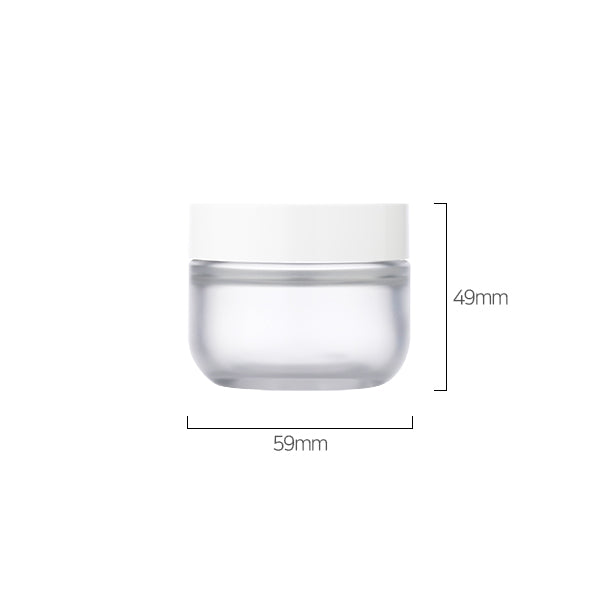 L) クリームジャー(半透明マット・中蓋付) CU50g_HB - YOKIプラザ - 化粧品容器