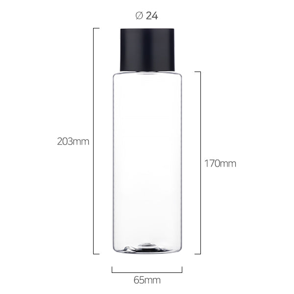 L) スクリューキャップボトル(二重大キャップ) CL500ml_PET - YOKIプラザ - 化粧品容器