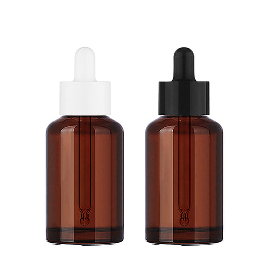 L) ガラス スポイトボトル(茶色×Tジャンボスポイト) CR50ml - YOKIプラザ - 化粧品容器