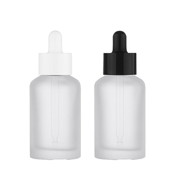 L) ガラス スポイトボトル(半透明マット×Tジャンボスポイト) CR50ml - YOKIプラザ - 化粧品容器