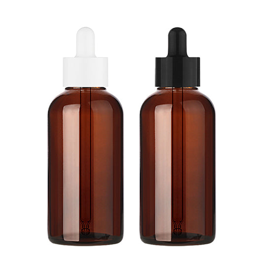 L) ガラス スポイトボトル(茶色×Tジャンボスポイト) CR120ml - YOKIプラザ - 化粧品容器