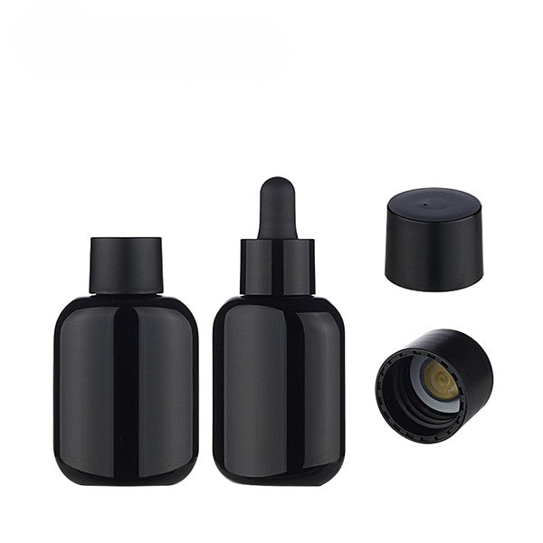 L) ガラス ビタミン用キャップ/スポイト 容器(楕円) GE30ml