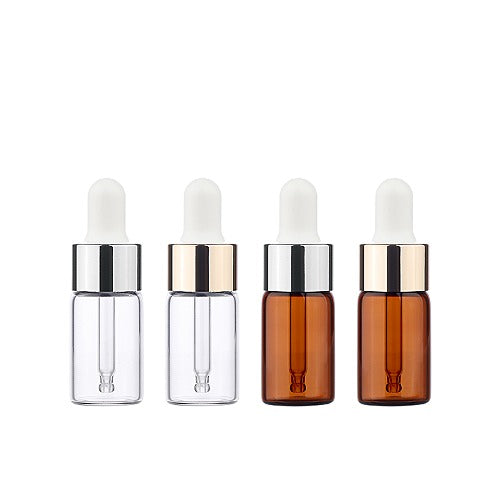 L) 金冠・銀冠ガラススポイトボトル 3ml - YOKIプラザ - 化粧品容器