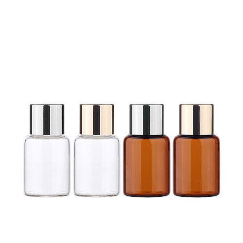 L) 金冠・銀冠ガラススクリューキャップボトル 5ml - YOKIプラザ - 化粧品容器