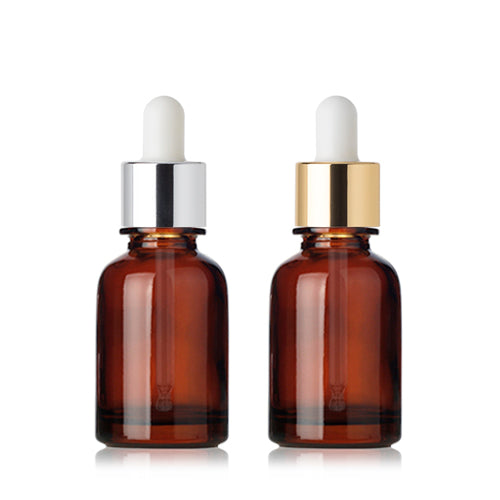 L) 金冠・銀冠ガラススポイトボトル(茶色) CW30ml - YOKIプラザ - 化粧品容器