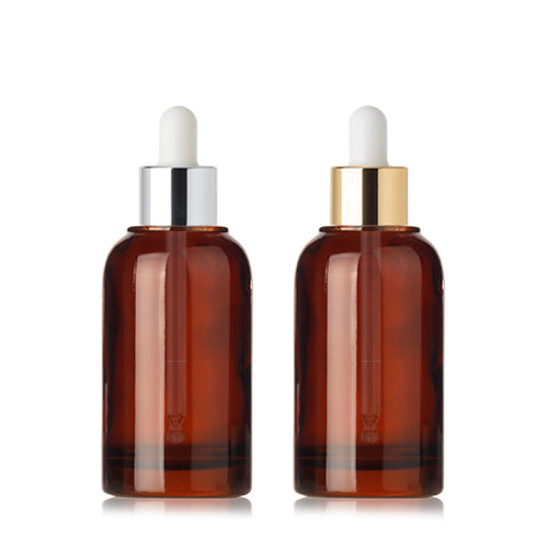 L) 金冠・銀冠ガラススポイトボトル(茶色) CR40ml - YOKIプラザ - 化粧品容器