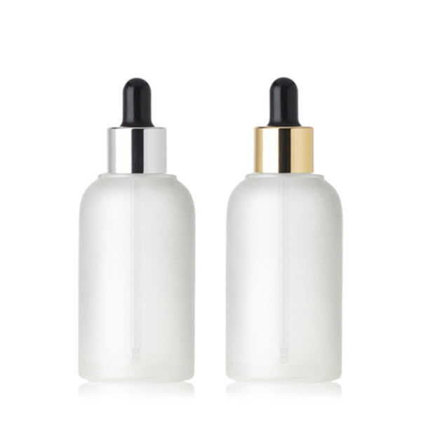 L) 金冠・銀冠ガラススポイトボトル(半透明パール) CR40ml - YOKIプラザ - 化粧品容器