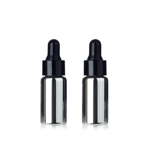 L) ガラススポイトボトル(黒キャップ) 5ml - YOKIプラザ - 化粧品容器