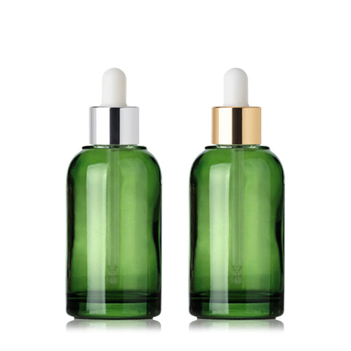 L) 金冠・銀冠 ガラススポイトボトル(緑) CR40ml - YOKIプラザ - 化粧品容器