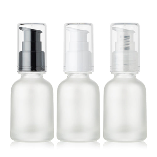 L) ガラスドロップポンプ(半透明パール) CW30ml - YOKIプラザ - 化粧品容器