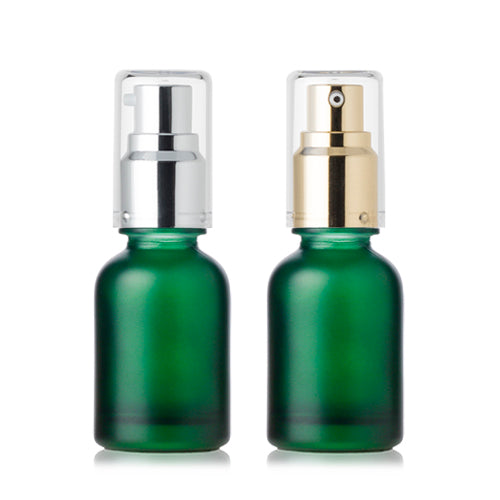 L) フルメタルガラスドロップポンプ(緑) CW30ml - YOKIプラザ - 化粧品容器
