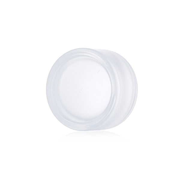 L) ガラスクリームジャー(半透明マット×白キャップ) CH50g - YOKIプラザ