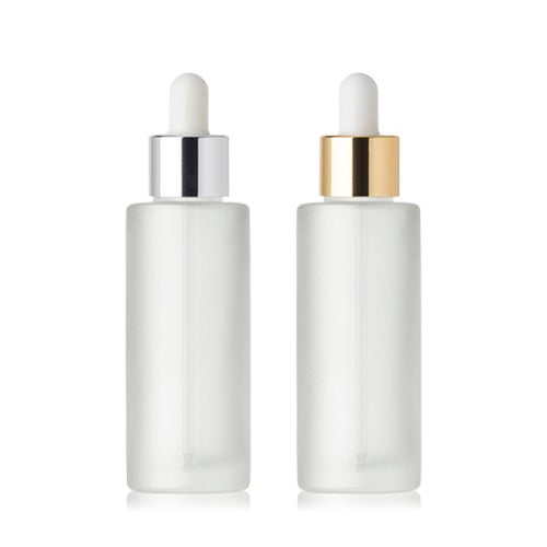 L) 金冠・銀冠ガラススポイトボトル(半透明パール) CL40ml - YOKIプラザ - 化粧品容器