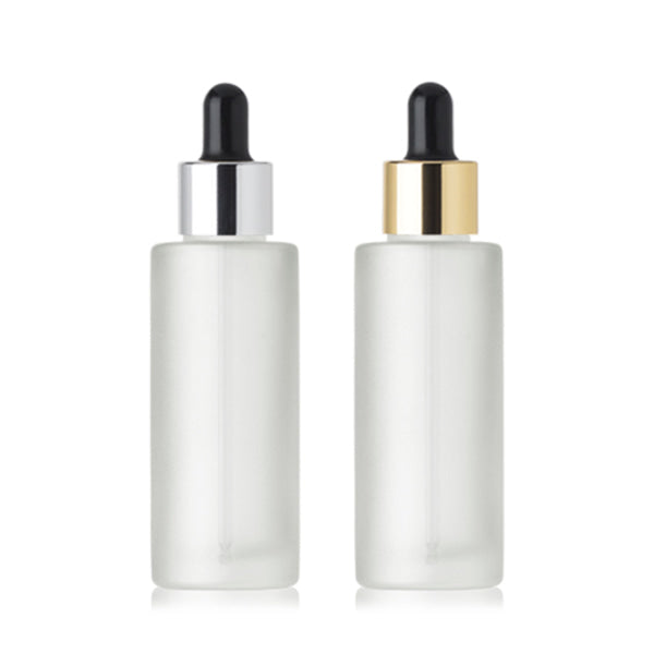 L) 金冠・銀冠ガラススポイトボトル(半透明パール) CL40ml - YOKIプラザ - 化粧品容器