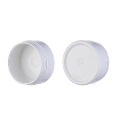 L) クリームジャー(中蓋付・白) 平浅C100~120g)_PET