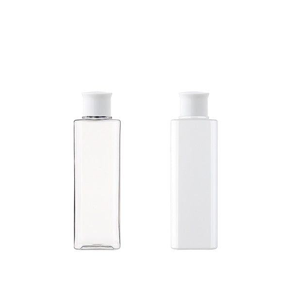 L) 王冠スクリューキャップボトル(中栓付・角型) S200ml_PET - YOKIプラザ - 化粧品容器