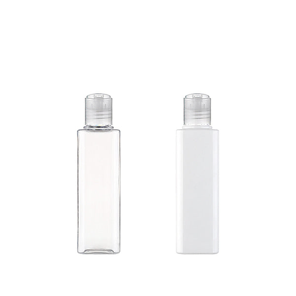 L) プレスキャップボトル(角型) S150ml_PET - YOKIプラザ - 化粧品容器