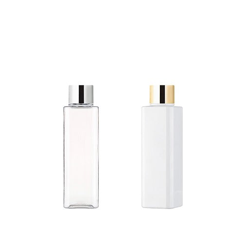 L) 金冠・銀冠スクリューキャップボトル(角型) S150ml_PET - YOKIプラザ - 化粧品容器